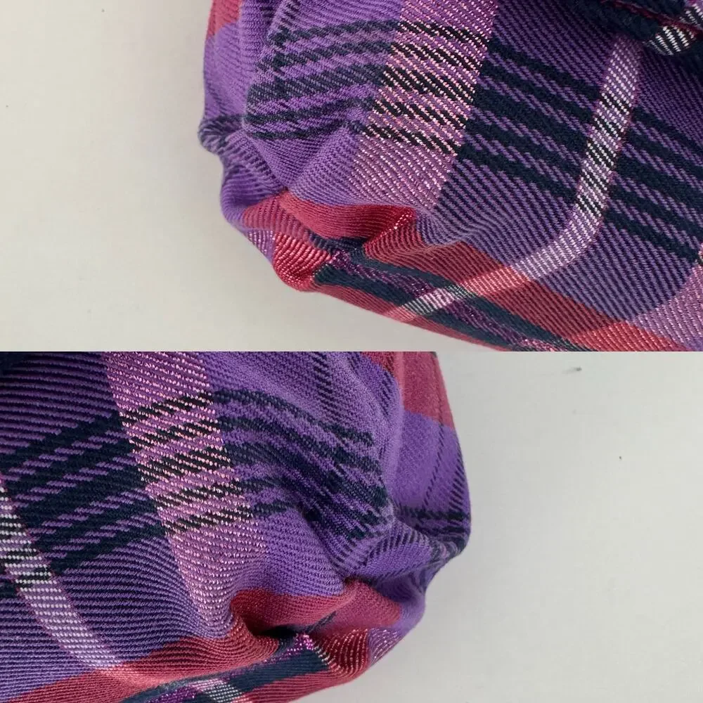Coach Poppy Tartan Plaid Crossbody Bag Vintage Y2K Purple